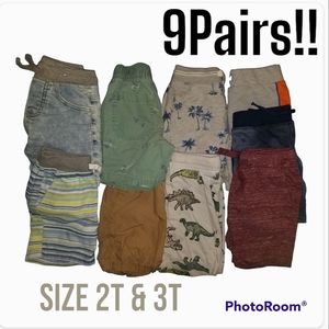 9pairs-BUNDLE OF TODDLER SHORTS